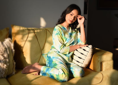 Tie dye Printed Nightsuit Set for Women