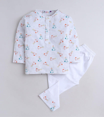 Dear Bunny Printed Pyjama Kurta Set
