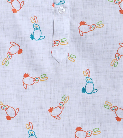 Dear Bunny Printed Pyjama Kurta Set