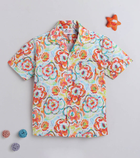 Flower Lush Digital printed Boys Shirt