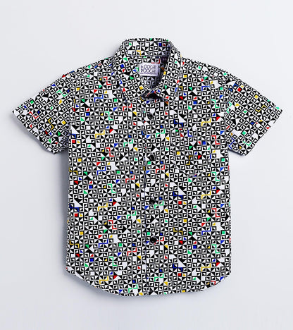 Geometrical Printed Half Sleeve Shirt