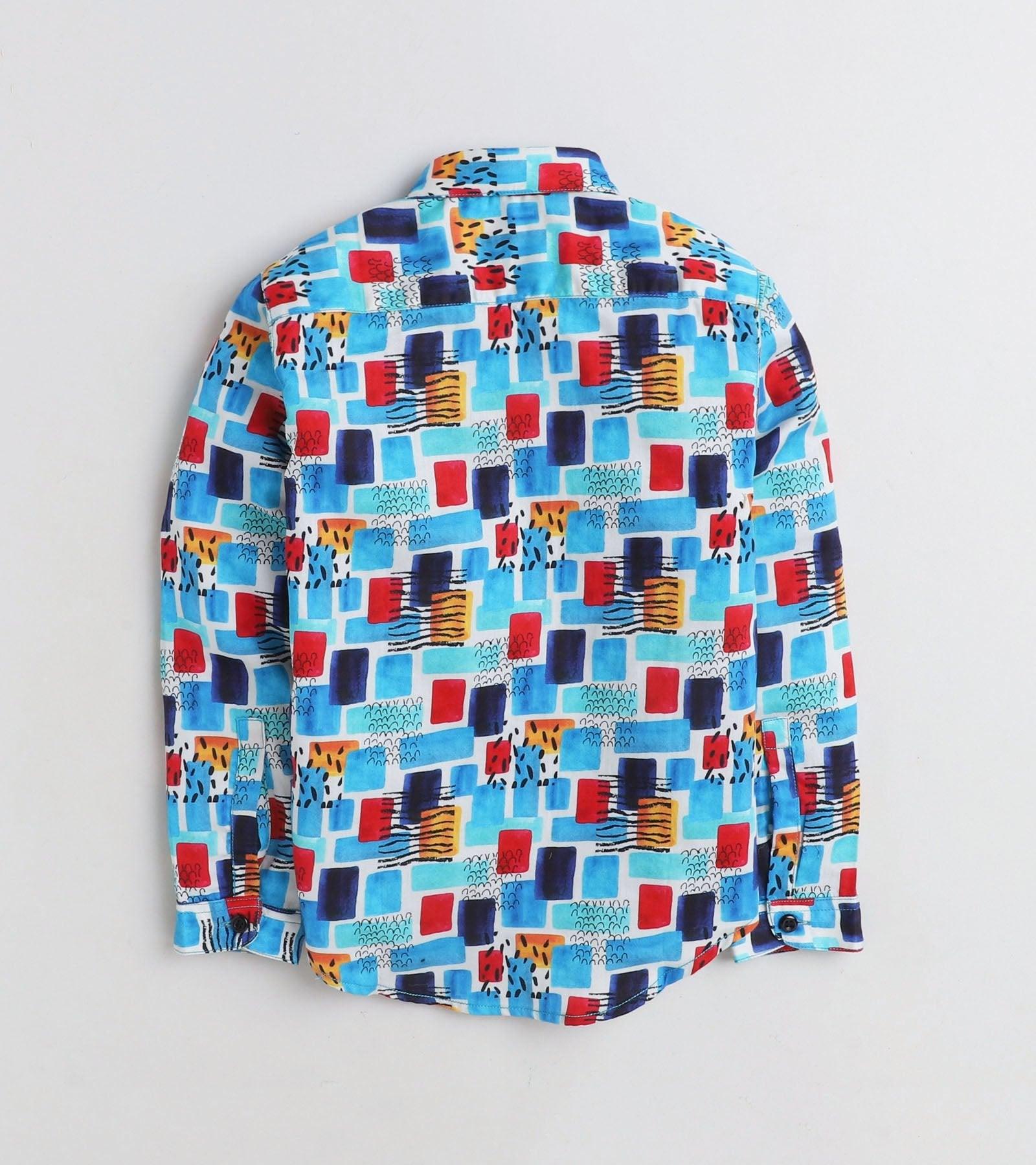 Mul Bck Printed Full Sleeve Shirt