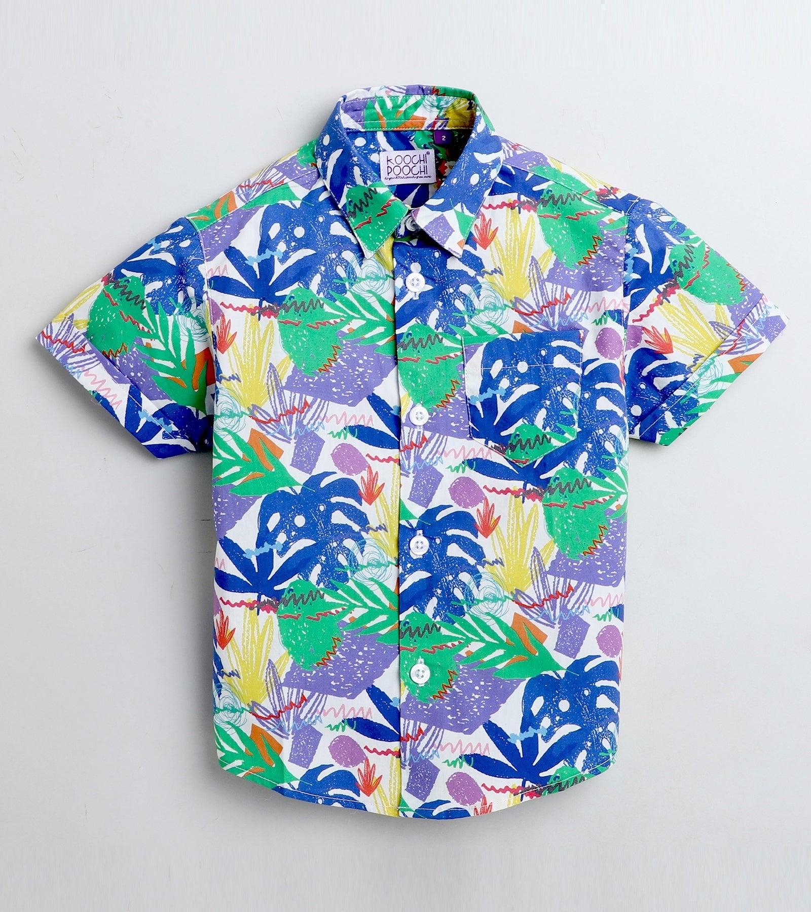 Tropical Printed Half Sleeve Shirt - koochi Poochi