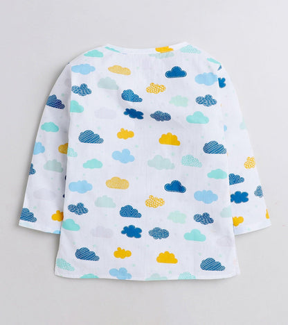Colourful Cloud Printed Pyjama Kurta Set