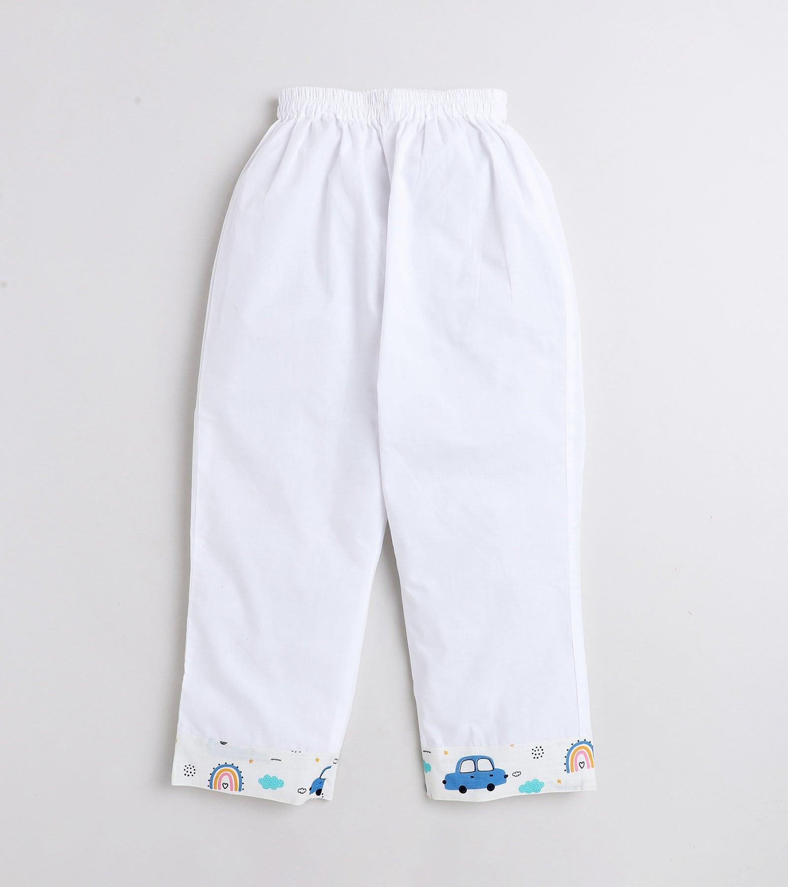 Mini Car Printed Pyjama Kurta Set