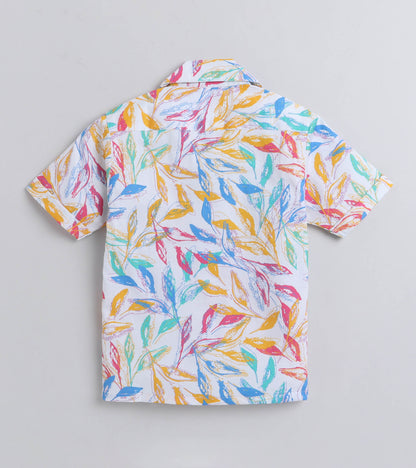 Leaf Shadow Digital printed Boys Shirt