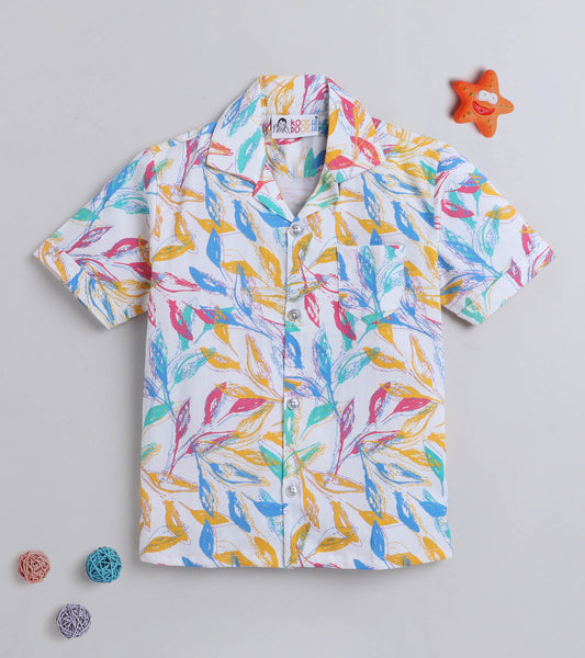 Leaf Shadow Digital printed Boys Shirt