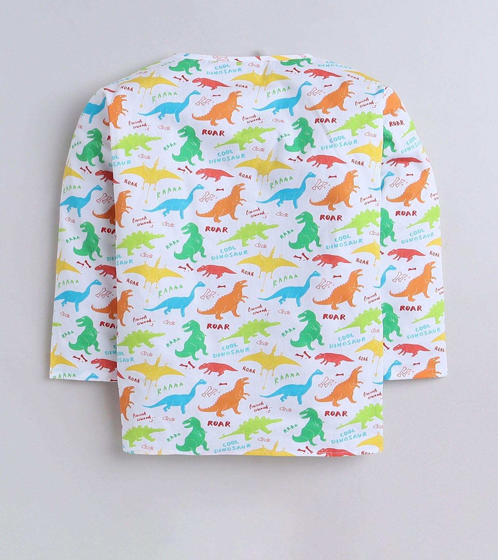 Roar Dino Printed Pyjama Kurta Set