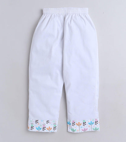 Standing Leaf Printed Pyjama Kurta Set