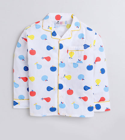 Summer Fruits Printed Night Suit Set