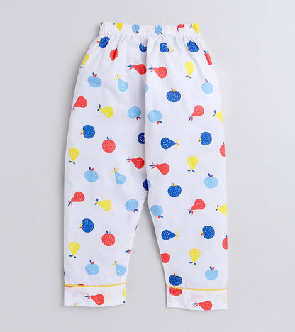 Summer Fruits Printed Night Suit Set