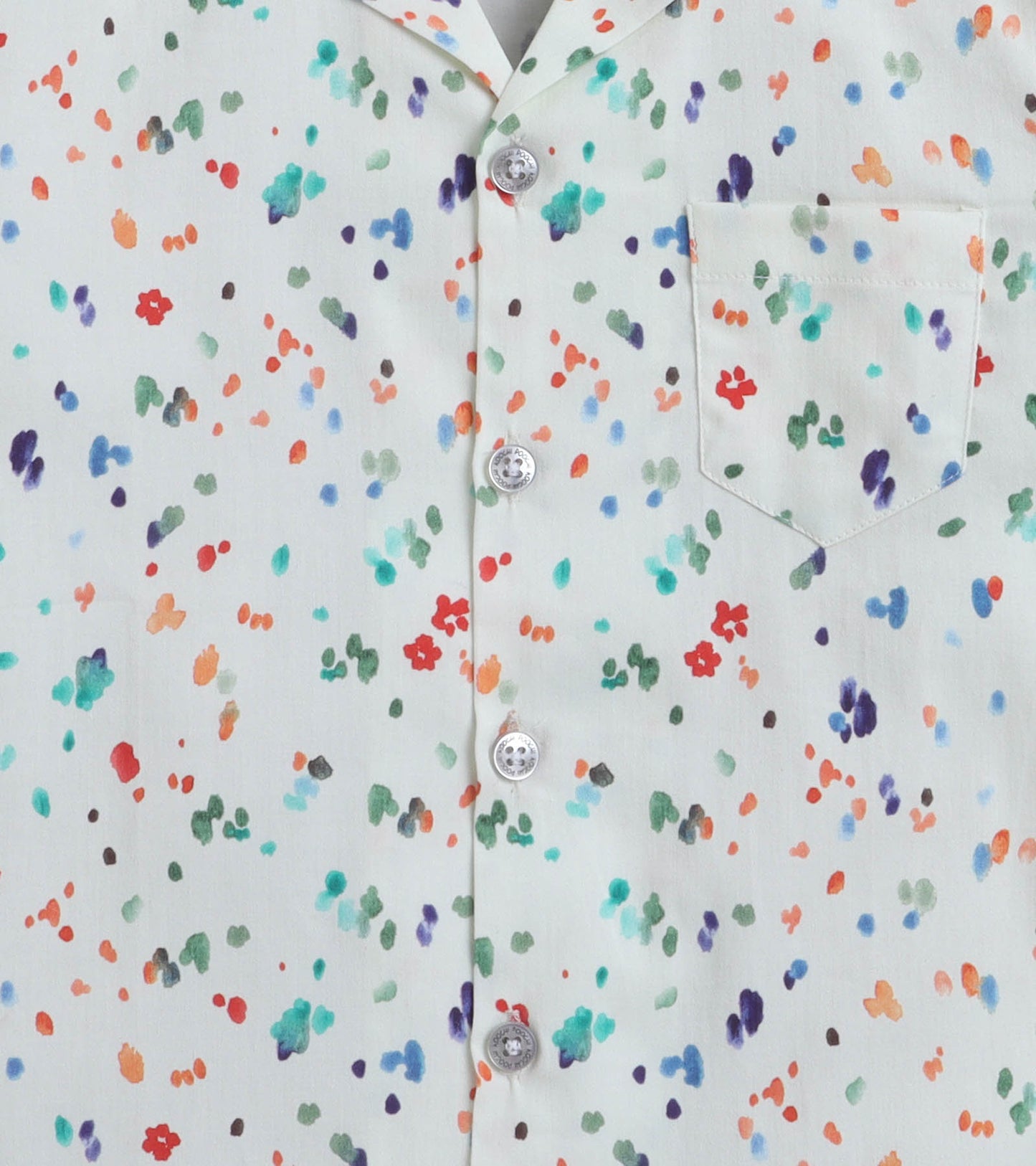 Tiny Dots Digital printed Shirt with White solid Shorts