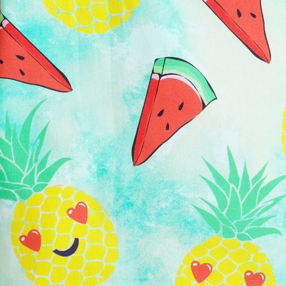 Watermelons and Smiley Pineapple Printed Night Suit Set