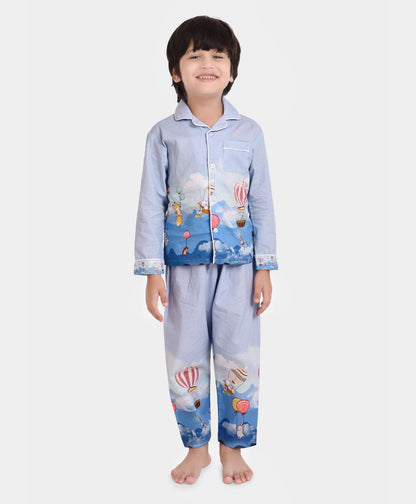 Fun in Clouds Printed Nightsuit Set