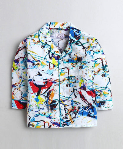 Marble Printed Night Suit Set
