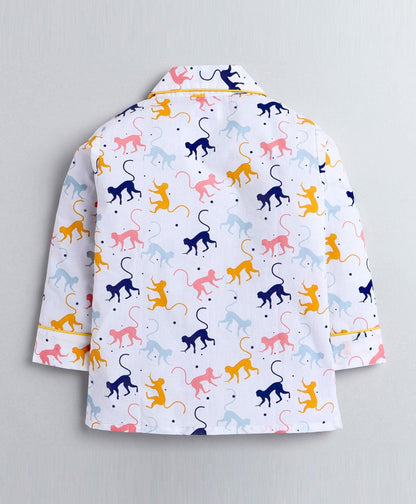 Monkeying Around Printed Night Suit Set