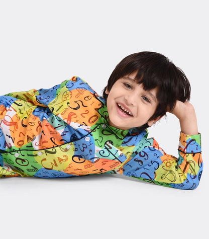 Number Game Printed Nightsuit Set