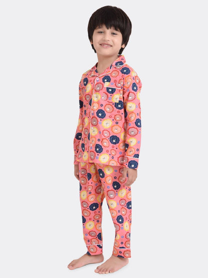 Pink Face Printed Nightsuit Set