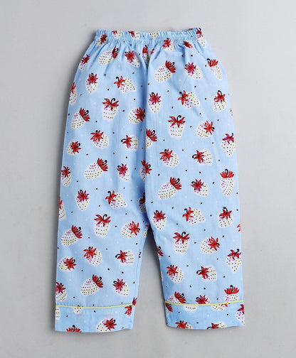 Strawberry Printed Night Suit Set